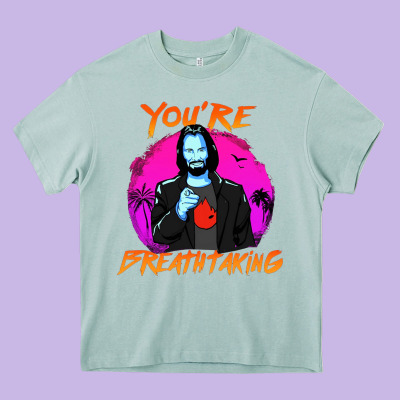 You Are Breathtaking Keanu Reeves Actor Heavy Core Tee Designed By Artisfamous