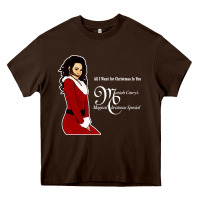 Chocolate Brown All I Want for Christmas Is You Heavy Core Tee - artisFamous