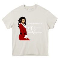 Cream All I Want for Christmas Is You Heavy Core Tee - artisFamous