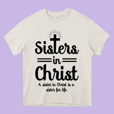 Sister In Christ Heavy Core Tee Designed By Artisfamous