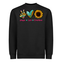 Black Peace Love Sunshine Heavyweight Sweatshirt - RanaPortraitStore