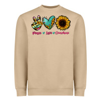 Mushroom Peace Love Sunshine Heavyweight Sweatshirt - RanaPortraitStore