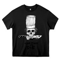 Black bourdain cook free or die Heavy Core Tee - artisFamous