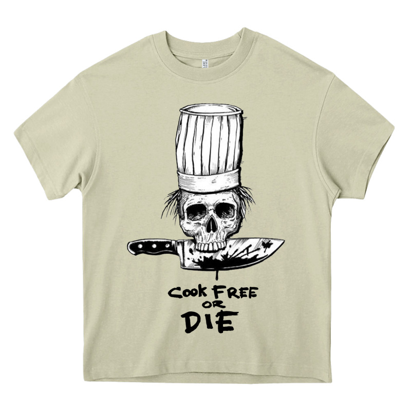 Bourdain Cook Free Or Die Heavy Core Tee by artisFamous | Teevron