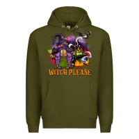 Army Green witch please Premium Hoodie - BarkalooDesign