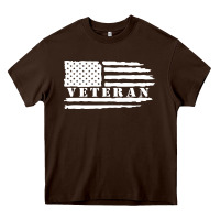 Chocolate Brown american veteran, patriotic american tee, army style sweatshirt Heavy Core Tee - artisFamous