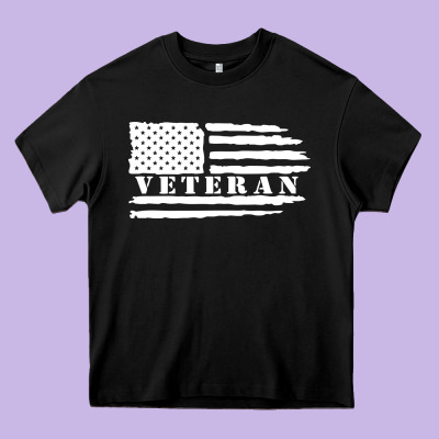 American Veteran, Patriotic American Tee, Army Style Sweatshirt Heavy Core Tee Designed By Artisfamous