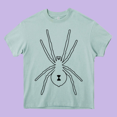 Black Widow Heavy Core Tee Designed By Artisfamous