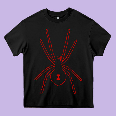 Black Widow Heavy Core Tee Designed By Artisfamous