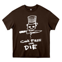 Bourdain Cook Free Or Die Heavy Core Tee | Teevron