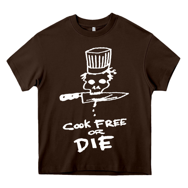 Bourdain Cook Free Or Die Heavy Core Tee by artisFamous | Teevron