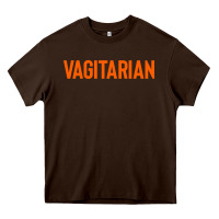 Chocolate Brown vagitarian Heavy Core Tee - artisFamous