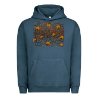 Pigment Midnight Navy tooled leather fall background Urban Hoodie - RanaPortraitStore