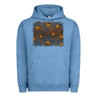 Pigment Pebble Blue tooled leather fall background Urban Hoodie - RanaPortraitStore