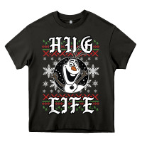 Fro.zen O.l.a.f Hug Life Ugly Christmas Sweater Style Shirt Heavy Core Tee | Teevron