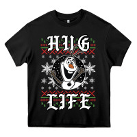 Black fro.zen o.l.a.f hug life ugly christmas sweater style shirt Heavy Core Tee - artisFamous