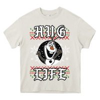 Cream fro.zen o.l.a.f hug life ugly christmas sweater style shirt Heavy Core Tee - artisFamous