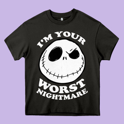 J.a.c.k  Skel.ling.ton  Worst Nightmare T Shirt Heavy Core Tee Designed By Artisfamous