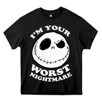 Black j.a.c.k  skel.ling.ton  worst nightmare t shirt Heavy Core Tee - artisFamous