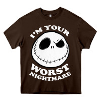Chocolate Brown j.a.c.k  skel.ling.ton  worst nightmare t shirt Heavy Core Tee - artisFamous