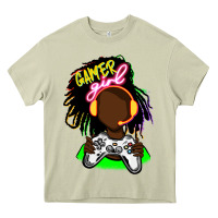 Black Gamer Girl Heavy Core Tee | Teevron