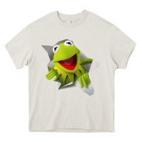 Cream kermit the frog Heavy Core Tee - artisFamous