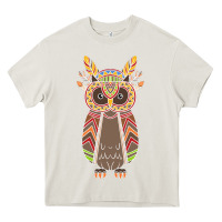 Cream Native OWL Heavy Core Tee - artisFamous