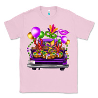 Bubblegum Pink mardi gras farm truck back view Classic Tee - FaDigitalArtStudio