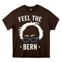 Chocolate Brown bernie sanders for now Heavy Core Tee - artisFamous