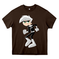 Chocolate Brown danny phantom run Heavy Core Tee - artisFamous