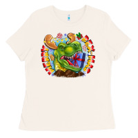 Bone Merry Rexmas Ladies Tee - CowhideDigitalArt