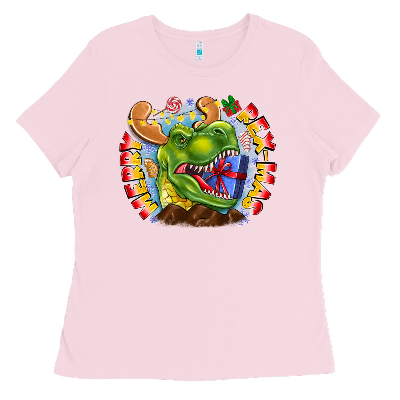 Merry Rexmas Ladies Tee by CowhideDigitalArt | Teevron