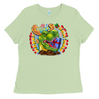 Matcha Merry Rexmas Ladies Tee - CowhideDigitalArt