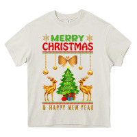 Cream merry christmas Heavy Core Tee - artisFamous