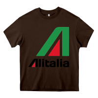 Chocolate Brown alitalia Heavy Core Tee - artisFamous