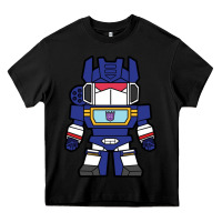 Black soundwave transformers chibi Heavy Core Tee - artisFamous