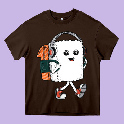 Sushi Cool Heavy Core Tee Designed By Artisfamous