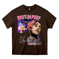 Chocolate Brown lil peep Heavy Core Tee - artisFamous