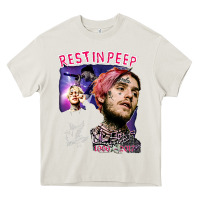 Cream lil peep Heavy Core Tee - artisFamous