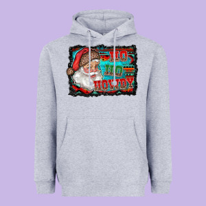 Ho Ho Howdy With Santa Heavyweight Hoodie Designed By Ranaportraitstore