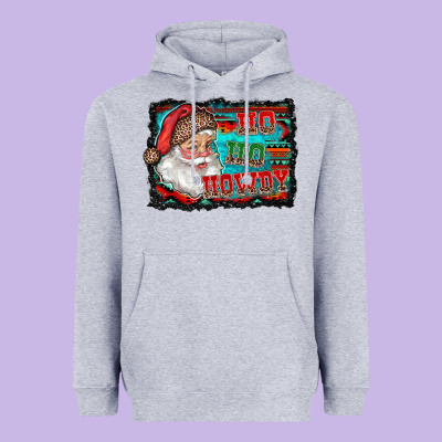 Ho Ho Howdy With Santa Heavyweight Hoodie Designed By Ranaportraitstore
