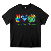 Black Peace Love Hairstylist Heavy Core Tee - Jasminsmagicworld
