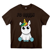 Chocolate Brown so manly funny unicorn Heavy Core Tee - artisFamous