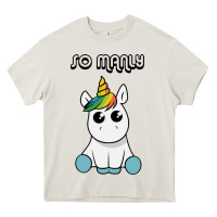 Cream so manly funny unicorn Heavy Core Tee - artisFamous