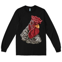 Black dominique rooster head Long Sleeve Tee - LillyAllenDesigns