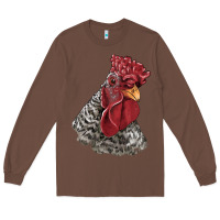 Chestnut dominique rooster head Long Sleeve Tee - LillyAllenDesigns