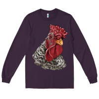 Plum dominique rooster head Long Sleeve Tee - LillyAllenDesigns