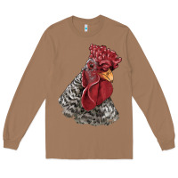 Toasted Coconut dominique rooster head Long Sleeve Tee - LillyAllenDesigns