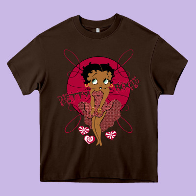 Black Betty Boop Heavy Core Tee Designed By Artisfamous
