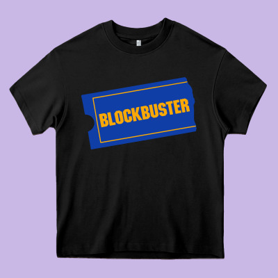 Blockbuster Ticket Heavy Core Tee Designed By Artisfamous